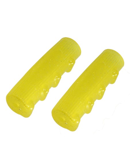 Grips 7/8 long 116mm Kraton Rubber 0214 Sparkle/Yellow.